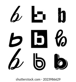 Kleinbuchstabe B Alphabet-Design