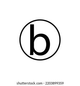 Small Letter B Circle Vector Icon Stock Vector (Royalty Free ...