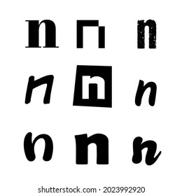 Small Letter N Alphabet Design