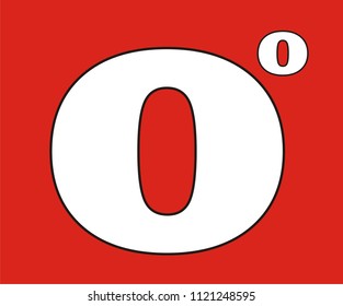 small letter o vector icon