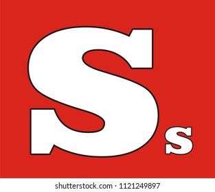 small letter s vector icon