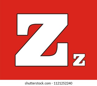 small letter z vector icon