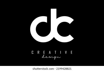 Small letters DC d c logo with a minimalist design. Letters with elegant, simple and two letters design. Creative Vector Illustration with letters.