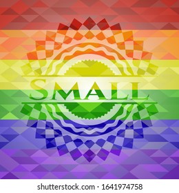 Small lgbt colors emblem. Vector Illustration. Mosaic.