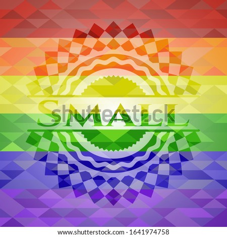 Small lgbt colors emblem. Vector Illustration. Mosaic.
