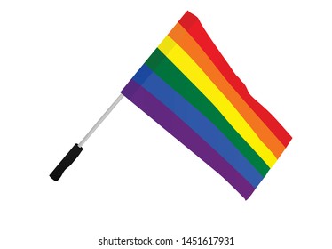 Small LGBT flag. vector illustration