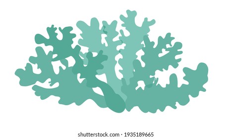 Small Lichen Bush Semicircular Shape Logo Icon