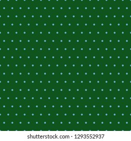 Small light blue polka dots on a green background