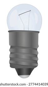 Small light bulb. vector illustration
