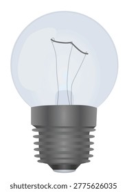 Small light bulb. vector illustration