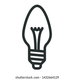 small lightbulb - minimal line web icon. simple vector illustration. concept for infographic, website or app.