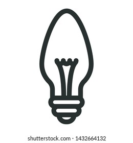 small lightbulb - minimal line web icon. simple vector illustration. concept for infographic, website or app.
