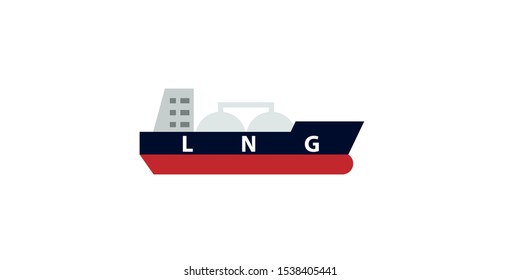 Small Lng Tanker Icon. Clipart Image Isolated On White Background