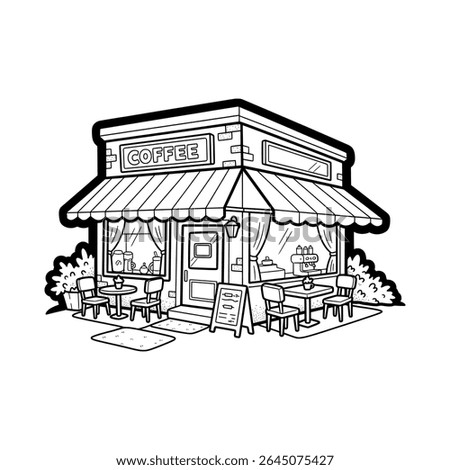 Small local grocery store with rustic design elements – Vector Illustration