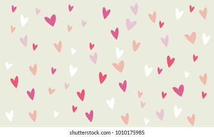 Small Love Shape. Valentine Walpaper Background. Vector Illustration