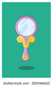 Small make up mirror vector illustration