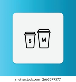 Small and medium drink size icons.