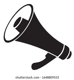 Kleine Megaphone Symbol Vektorillustration schwarz Farbe