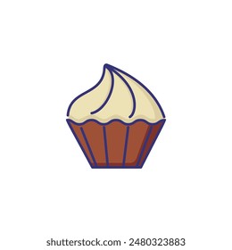 Small meringue line icon. Confectionary, mini, food. Dessert concept. Vector illustration can be used for topics like cookie, sweet, bakery