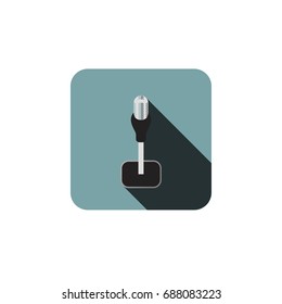 A small microphone connect to the amplifier. Used in meeting rooms, department stores, office.