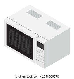 Small microwave icon. Isometric illustration of small microwave vector icon for web