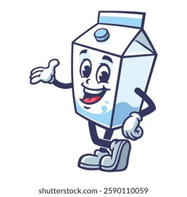 Small Milk Box Character Mascot Cartoon