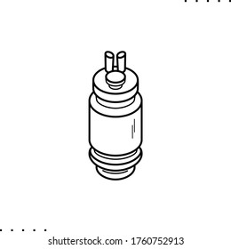 Small Modular Reactor Vector Icon In Outlines 