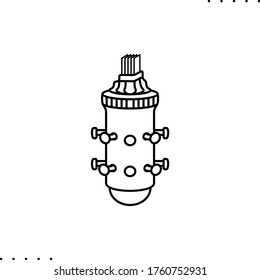 small modular reactor vector icon in outlines 