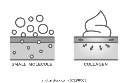 Small Molecule And Collagen Foam Cream Vector