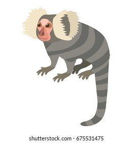 Small monkey icon. Cartoon illustration of small monkey vector icon for web isolated on white background