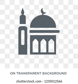 Small Mosque  icon. Trendy flat vector Small Mosque  icon on transparent background from Religion  collection. 