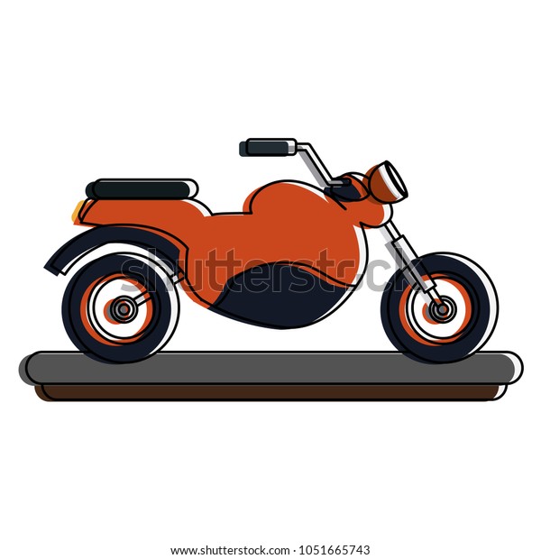 Small motorcycle\
cartoon