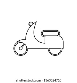 small motorcycle icon. Element of transport for mobile concept and web apps icon. Outline, thin line icon for website design and development, app development