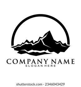 Small mountain illustration logo vector