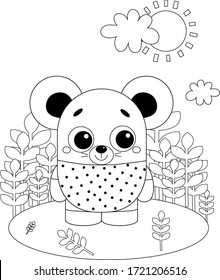 small mouse collects spikelets in the field