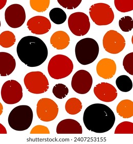 Small multi-colored spotted circles isolated on a white background. Cute geometric seamless pattern. Vector simple flat graphic hand drawn illustration. Texture.