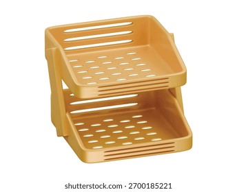 kleines mehrstufiges Regalsymbol 3D-Illustration rendern