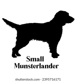 Small Munsterlander. Dog silhouette dog breeds dog monogram logo dog face vector