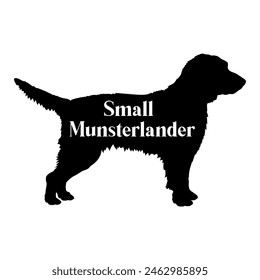 Small Munsterlander. Dog silhouette dog breeds logo dog monogram vector