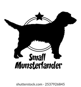 Small Munsterlander dog silhouette,  dog, dog breeds, logo, vector, silhouette, logo design, animal, illustration, icon, sign, design, black,  symbol, pet