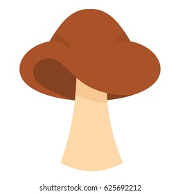 Small mushroom icon flat isolated on white background vector illustration
