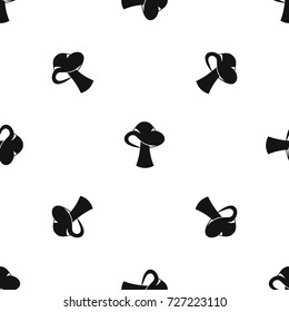 Small mushroom pattern repeat seamless in black color for any design. Vector geometric illustration