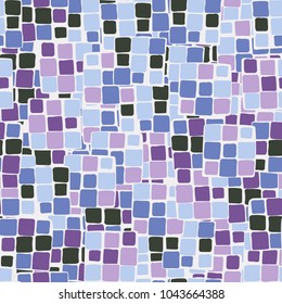 Small Not Accurate Squares Of Different Colors. Grunge, Seamless Pattern. A Cheerful Background. Optimistic Camouflage.