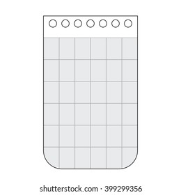 Small note paper sheet, vector illustration