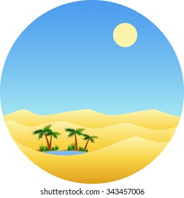 Small oasis in desert