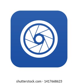 Small objective icon digital blue for any design isolated on white vector illustration