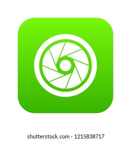 Small objective icon digital green for any design isolated on white vector illustration
