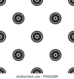 Small objective pattern repeat seamless in black color for any design. Vector geometric illustration