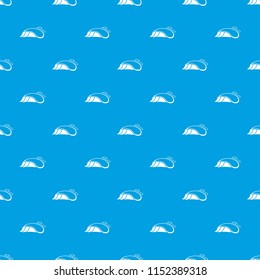 Small ocean wave pattern vector seamless blue repeat for any use