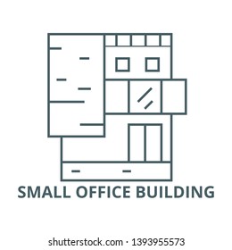 Small office building vector line icon, linear concept, outline sign, symbol